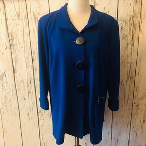 Ali Miles Swing Jacket - L - Royal Blue